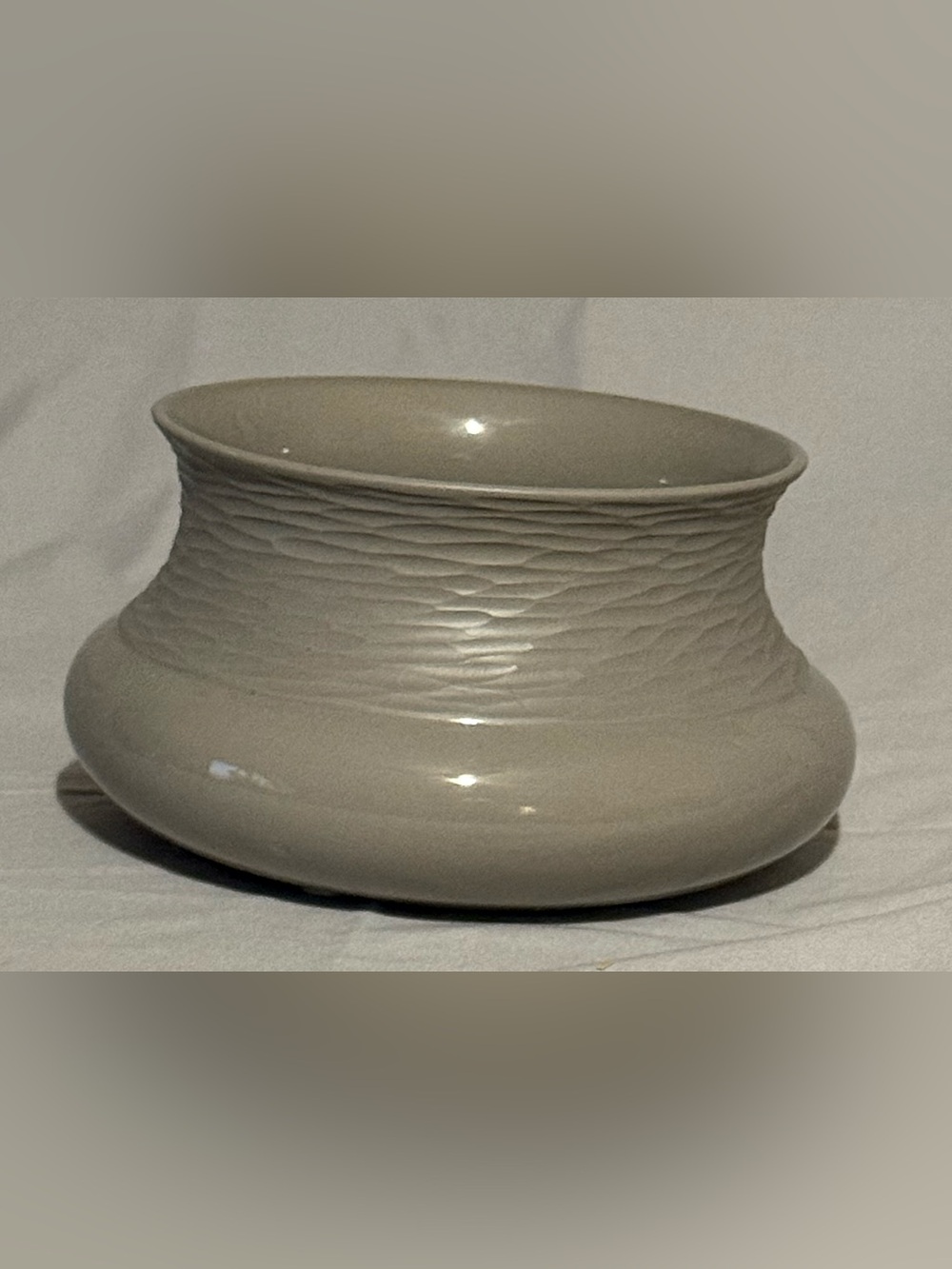 Ferm Living Warm Gray Textured Ceramic Vase